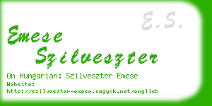 emese szilveszter business card